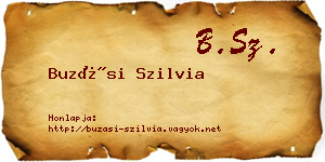 Buzási Szilvia névjegykártya