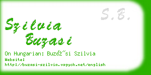 szilvia buzasi business card